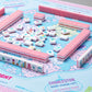 Soulchen 1.2 Inch Acrylic American Mahjong Set 168 Blossom Numbered Tiles  Tiles Bag and Portable Travel Case Classic Complete Mahjong Set for mature-themed Collection Gift(Pink)