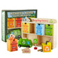 Reduce & Reuse Recycling Center Playset | Wooden Green Garbage Truck Toy, Sorting Bins, and Accessories | Safe, Natural Material
