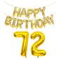 Shuntai 72Nd Birthday Decorations For Men Women 72 Number Balloons Gold Jumbo Numbers 27 Foil Mylar Balloons With Happy Birthday