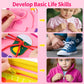 12-page Busy Board Montessori Toddler Toys for 1 2 3 4 Years Old, Busy Book for Toddlers 1-3 Girl Birthday Gift, 24 in 1 Activit