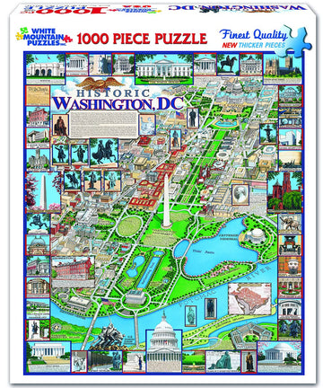 White Mountain Puzzles Washington Dc - 1000 Piece Jigsaw Puzzle