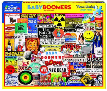 White Mountain Puzzles Baby Boomers - 1000 Piece Jigsaw Puzzle