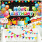Balloon Cake Birthday Paty Backdrop Balloon Cake Happy Birthday Banner Balloon Cake Photography Background For Home Decorations