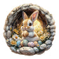 Woodbests Wooden Puzzles For Adults (200 Piece, M, 11.4X11.4 Inches) Easter Bunny Puzzle Beautiful Wooden Box, Wooden Jigsaw Puz