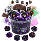 300Ml Black Cat Slime With Clay, Dark Purple Clear Slime Kit For Girls Ages 8-12 With 9 Packs Slime Add-Ins, Slime For Kids Party Favors, Non Stick Slime Toys Birthday Halloween Christmas Easter Gifts