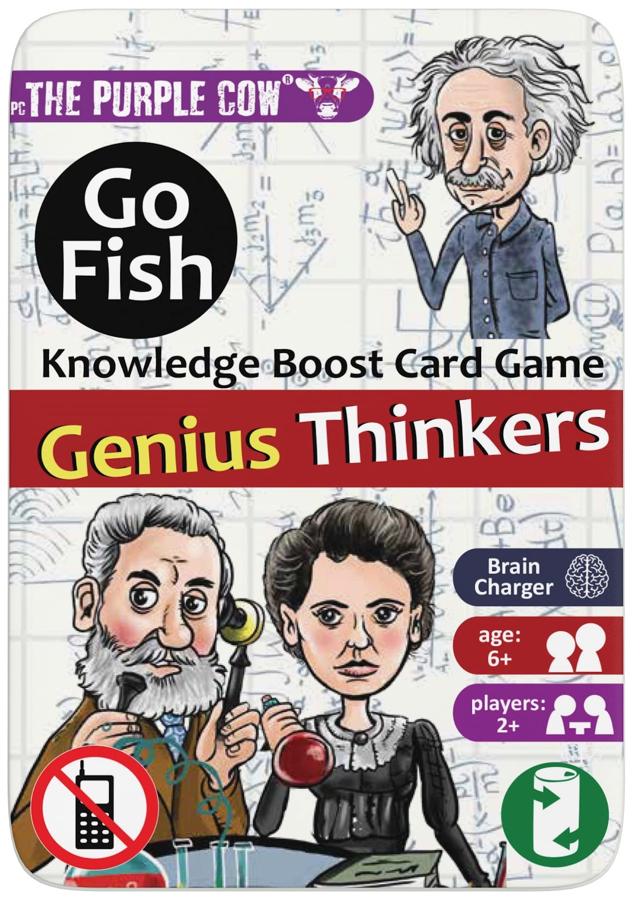 The Purple Cow Go Fish! - Genius Thinkers - The Classic Card Game With A General Knowledge Boost For Kids & Families Ages 6+