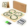 Foldable Wooden Cribbage Board Set  Unique 3-Track Travel Board with Storage & Magnetic Closure  9 Multi-Colored Pegs  Full Playing Card Deck  Portable Family Game for mature-themeds  Kids  Gatherings & Gifts