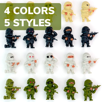 Entervending Army Men Action Figure - Small Soldiers Toys For Kids - 48 Pcs Army Soldier Toy Playset - Military Toys - Toy Army Men - Army Party Decorations