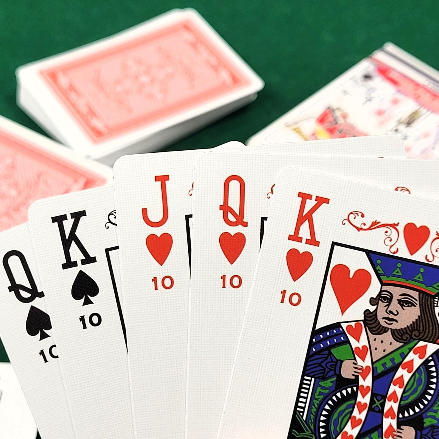 Newt's Playing Cards Canasta Clásico Double Deck Set - Deluxe Edition, Red, Cardstock, Includes 2 Single Decks with Point Values