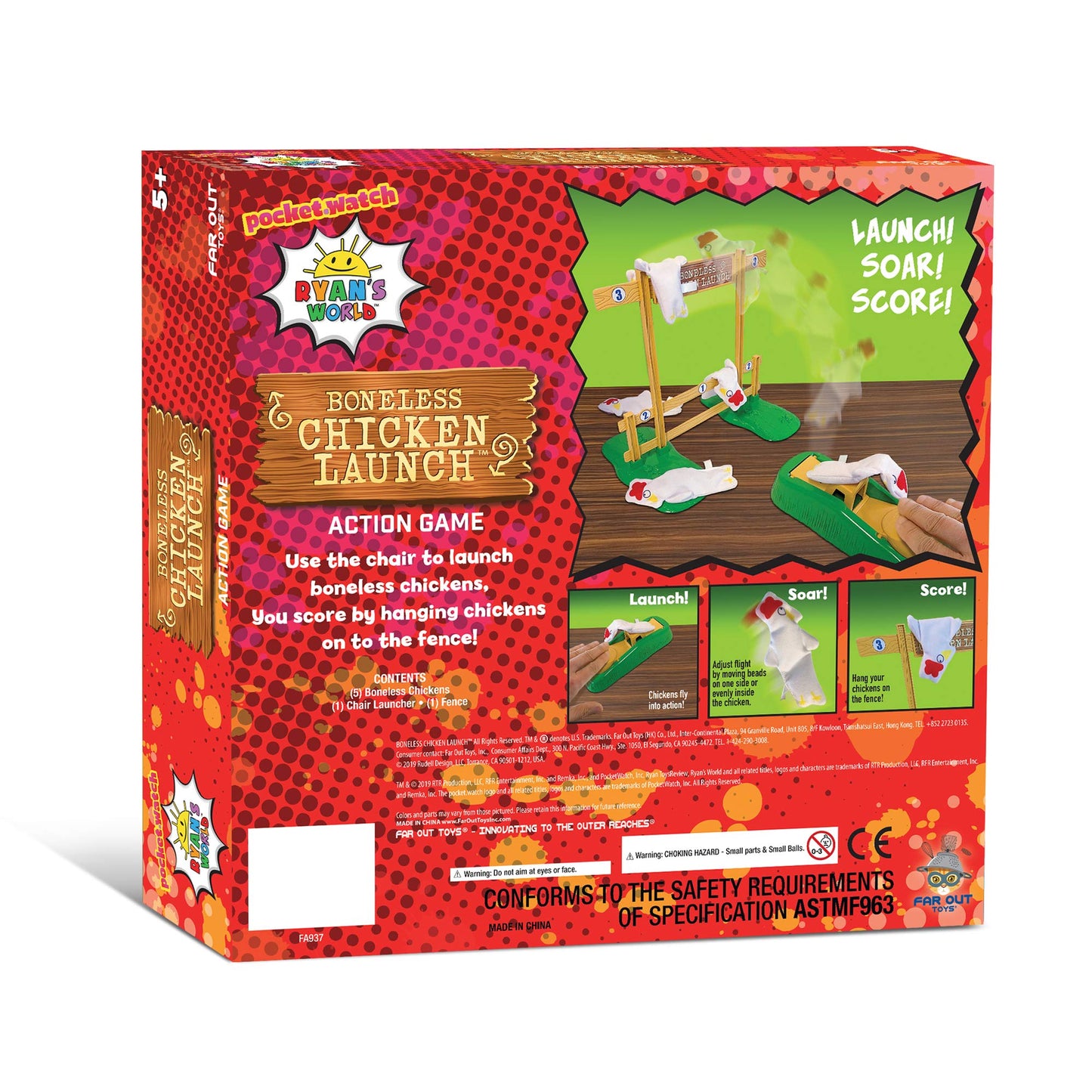 Far Out Toys Ryan’s World Chicken Launch Game - Fun Challenge for Kids 5+ - Plastic - Model B07VGP71S6