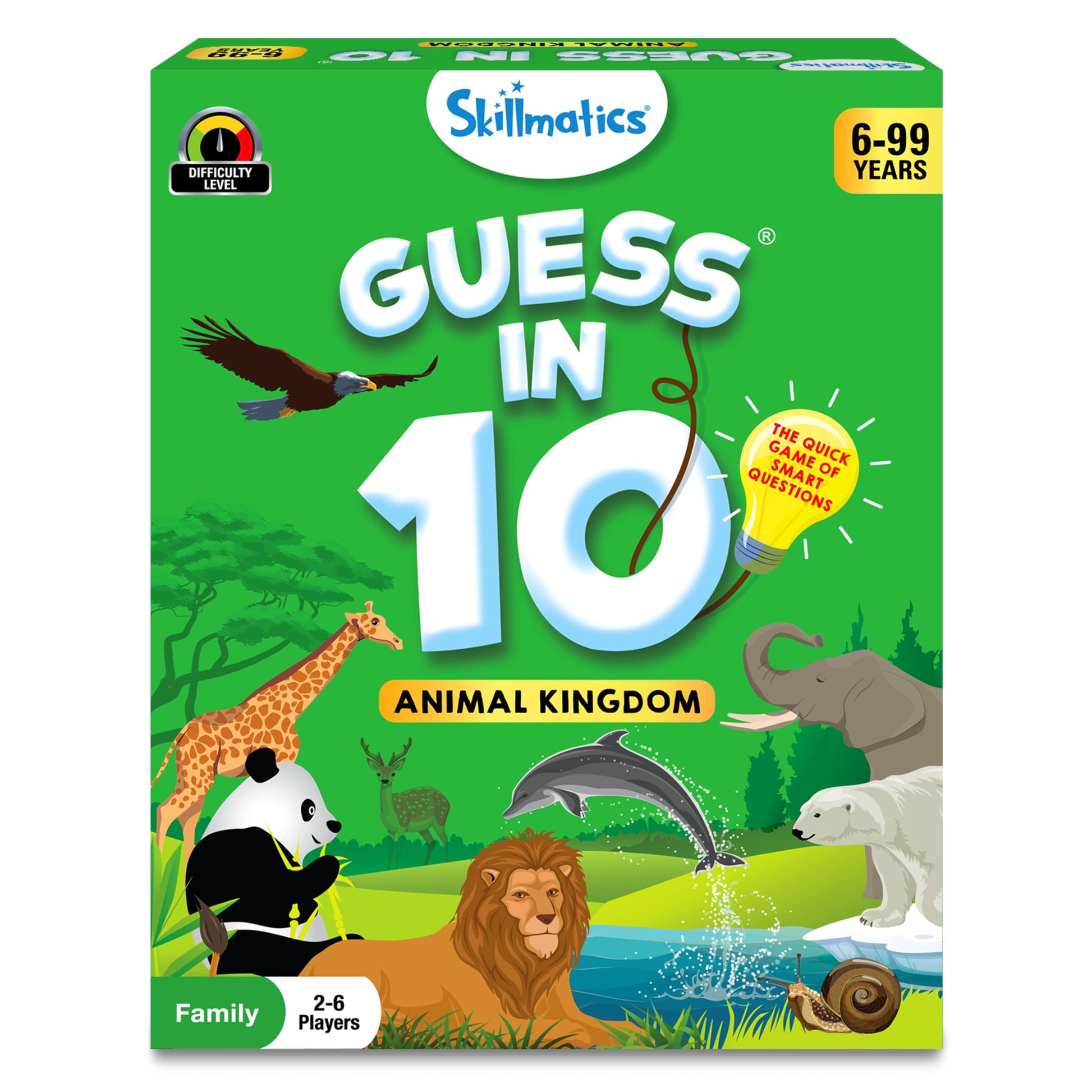 Skillmatics Card Game - Guess In 10 Animal Kingdom, Gifts For 6 Year Olds And Up, Quick Game Of Smart Questions, Fun Family Game