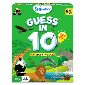 Skillmatics Card Game - Guess In 10 Animal Kingdom, Gifts For 6 Year Olds And Up, Quick Game Of Smart Questions, Fun Family Game