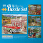 Bits And Pieces - 4-In-1 Multi-Pack 500 Piece Jigsaw Puzzles For Adults - Jigsaw Puzzle Set Bundle By Bigelow Illustrations, Com