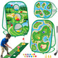 YSZZYSM 4-In-1 Kids Golf Games Set - Chipping Net, Putting Mat, Cornhole Board - Indoor/Outdoor - Blue - Model 7888-32 - 25.