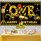Construction 1St Birthday Banner Decorations For Boys Kids, Dump Truck Construction Theme One Birthday Party Supplies, Excavator
