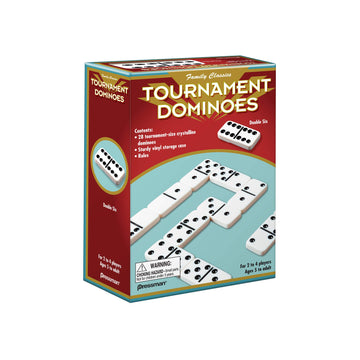 Family Classics Tournament Dominoes - Double Six Crystalline Tiles In Storage Case By Pressman , 5'