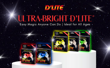 D'lite Magic Thumb Lightup Trick Set - 2 Ultra Bright Fingers, Easy Illusion, Regular Blue