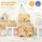 Morismos Giant Teddy Bear Stuffed Animal With Baby Bears,35.4'' Big Mommy Stuffed Bear,3 Small Bulk Teddy Bear Stuffed Animals F