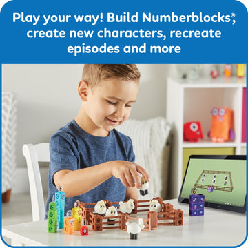 Hand2Mind Numberblocks Sheep Farm Mathlink Cubes Activity Set, Preschool Learning Activities, Counting Blocks, Kids Educational Toys, Number Math Manipulatives For Preschoolers, Easter Gifts For Kids