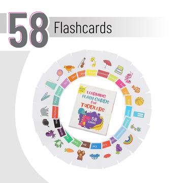 Mr. Pen- Alphabet Flash Cards For Toddlers, Double-Sided, 58 Picture Cards, Toddler Flash Cards, Alphabet Flash Cards, Baby Flas