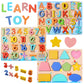 Wooden Puzzles For Toddlers, Voamuw Alphabet Number Shape Learning Education Preschool Toys For Kids Ages 3-6 Years Old (Set Of