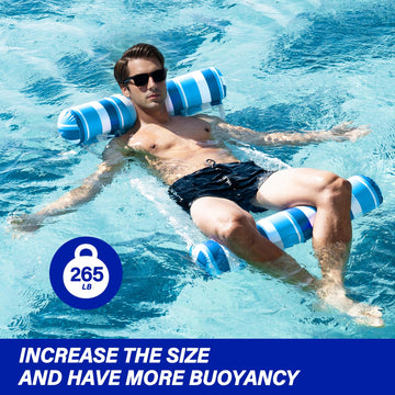 Pool Floats Adult - 3 Pack Pool Floats, Inflatable Pool Hammock Float, 4-In-1 Pool Hammock For Adults, Adult Pool Float