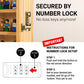 Matterkids Minifigure Display Case  Lego Building Block Toy Miniature Action Figure Display Case for Lego Mini figure Display Case Minifig Display Case Mini Figure Display Cabinet  Number Lock (Black)