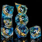 OUKELANWO Polyhedral Lord of The Rings Magic Gathering DND Dice Set D&D with Gifts Box, 7Pcs Dungeons and Dragons Resin Role Pla