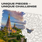 Unidragon Original Wooden Jigsaw Puzzles - Nature Chiang Mai, 125 Pcs, Small 9'X6.2', Beautiful Gift Package, Unique Shape Best Gift For Adults And Kids