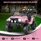 Hikole Electric Ride on Car for Kids, 12V Battery Powered Car w/Parent Remote Control, Music, Windshield, Spring Suspension, 3 S