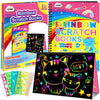 ZMLM Rainbow Scratch Notebooks for Kids: 2 Packs Art-Craft Scratch Off Notebooks Kits Magic DIY Paper Supplies Toy for 3 4 5 6 7