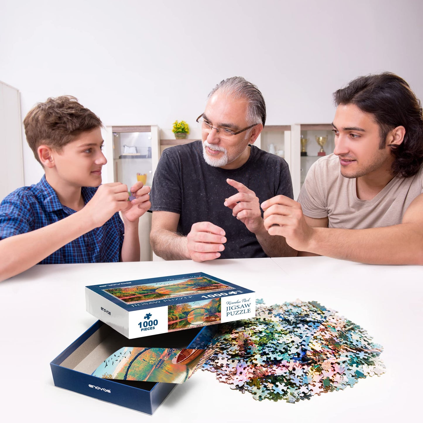 Enovoe Puzzles For Adults 1000 Pieces - Featuring Kromlau Park - Challenging And Educational Masterpieces Puzzle For Kids - Larg
