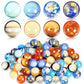 Lenwen 56 Pcs Space Party Favors Planet Bouncy Balls Solar System Toys Balls 30 mm Small Space Rubber Balls High Bouncing Planet