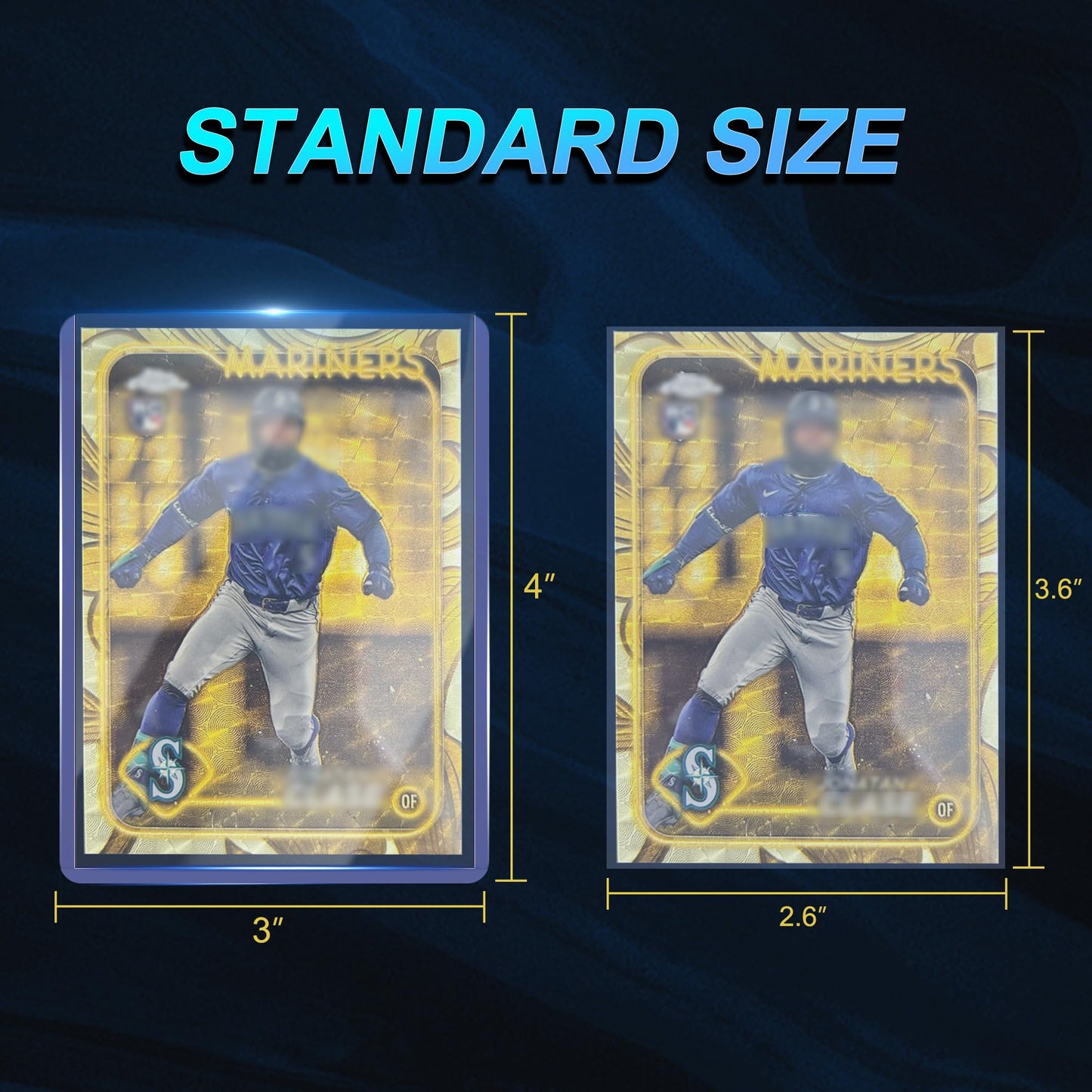 400 Card Sleeves Top Loaders for Cards 3X4 Baseball Card Protectors enhanced Toploaders for Cards Hard Plastic Card Holder for Trading Sports Football Game Cards (200 Hard Sleeves+200 Penny Sleeves)