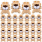Shappy 50 Pcs Mini Animal Plush Toys Small Stuffed Animals Bulk Cute Tiny Plushies Keychains For Gift Party Carnival Prize(Lion)