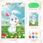 Pin The Tail On The Bunny Easter Games For Kids Easter Party Games Birthday Party Happy Easter Party Decoration Supplies Easter Egg Hunt Activities, Large Bunny Game Poster With 36 Tail Stickers