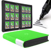 Top Loader Binder  Holds 288 Top Loaders - 9-Pocket Toploader Binder for 3 x 4 Rigid Card Holders for Trading Cards or Sports Cards  Model A - Brilliant Green