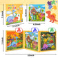 Lovestown Magnetic Puzzles For Toddlers, 48Pcs Dinosaur Travel Puzzle Book, 3 In 1 Educational Learning Magnets For Kids, Ideal Road Trip Activities Toys For Boys And Girls