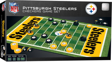 Masterpieces Family Game - Nfl Pittsburgh Steelers Checkers - Officially Licensed Board Game For Kids & Adults