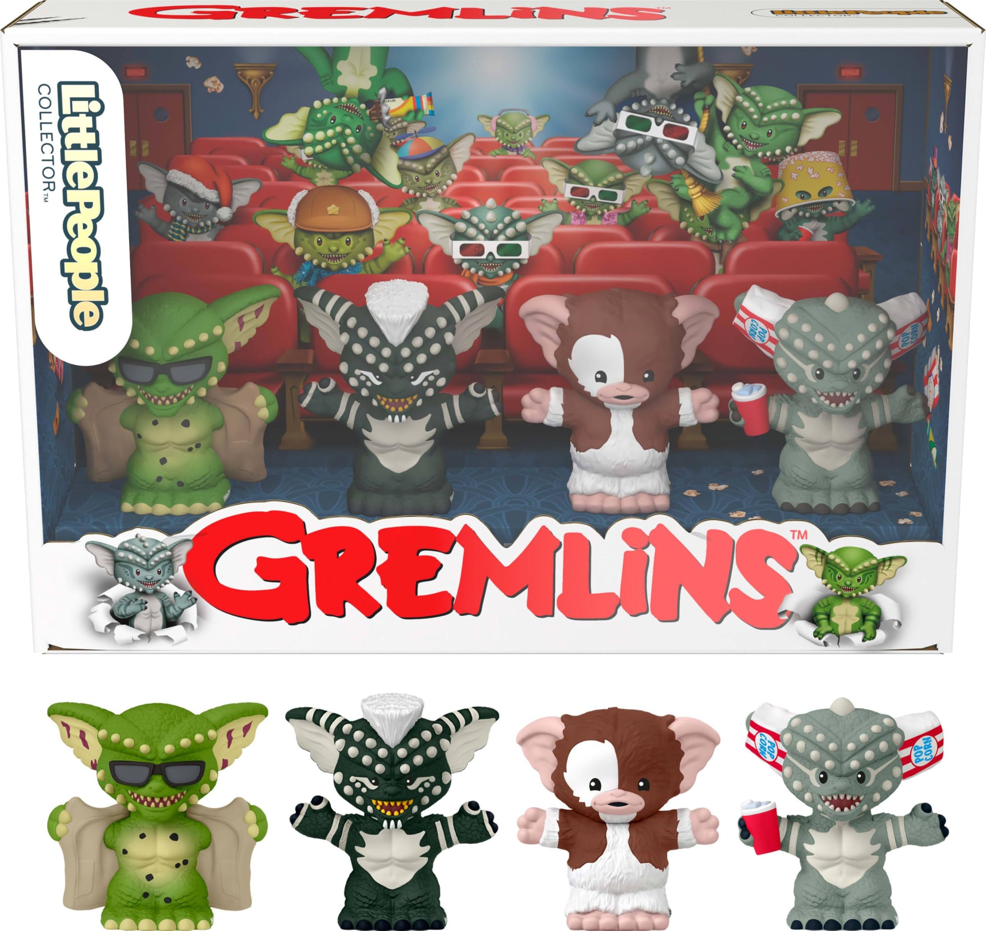 Little People Collector Gremlins Movie Special Edition Set in Display Box for Adults and Fans  4 Figures-New