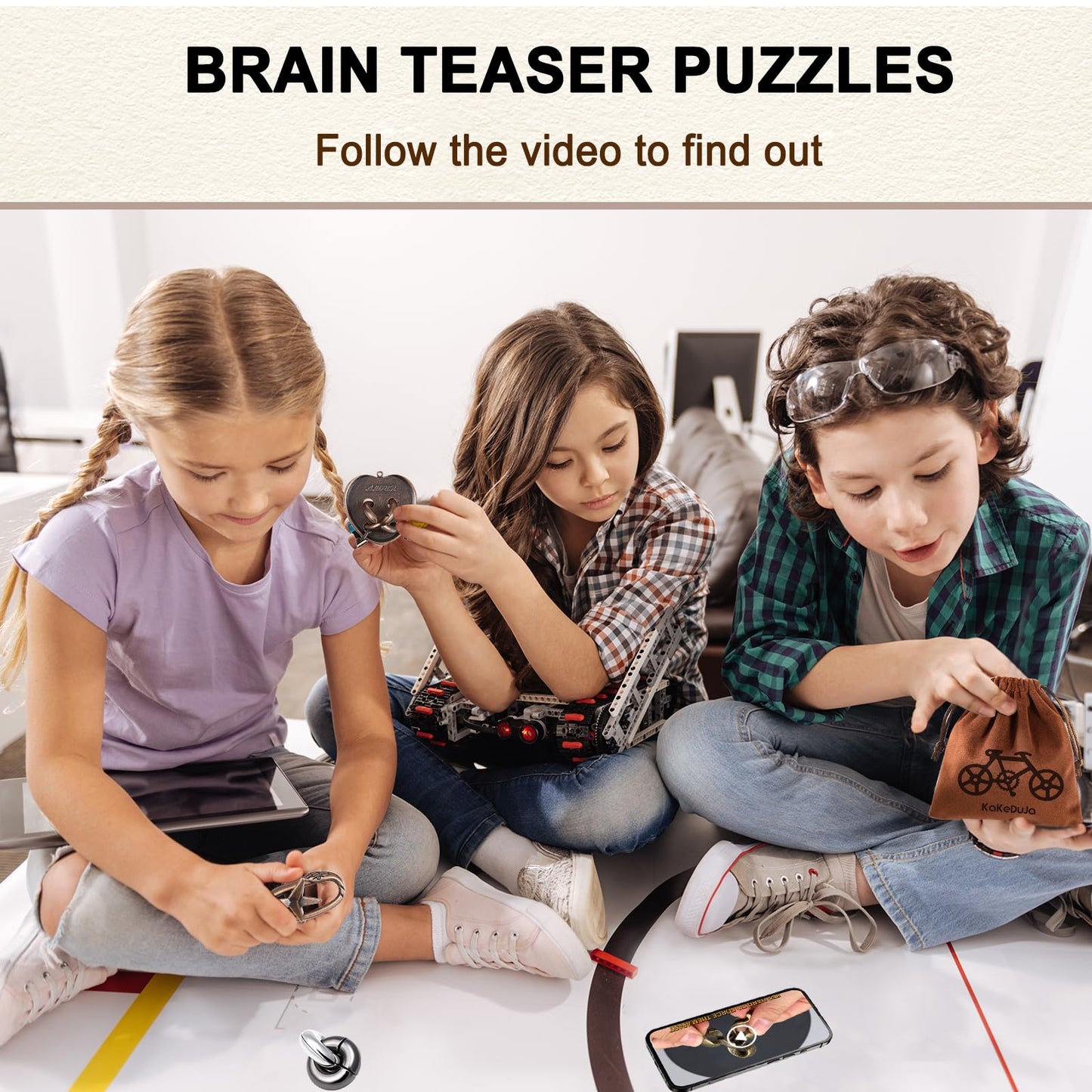 9 PCS Metal Puzzle for mature-themed Disentanglement Puzzles Lock Puzzle Games Set Gift for mature-themeds Teenagers Kids
