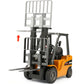 Forklift Truck Toy With Moveable Joint, 1:50 Scale Diecast Warehouse Lifting Vehicle For Kids, Forklift Toy, Alloy Fork Truck Mo