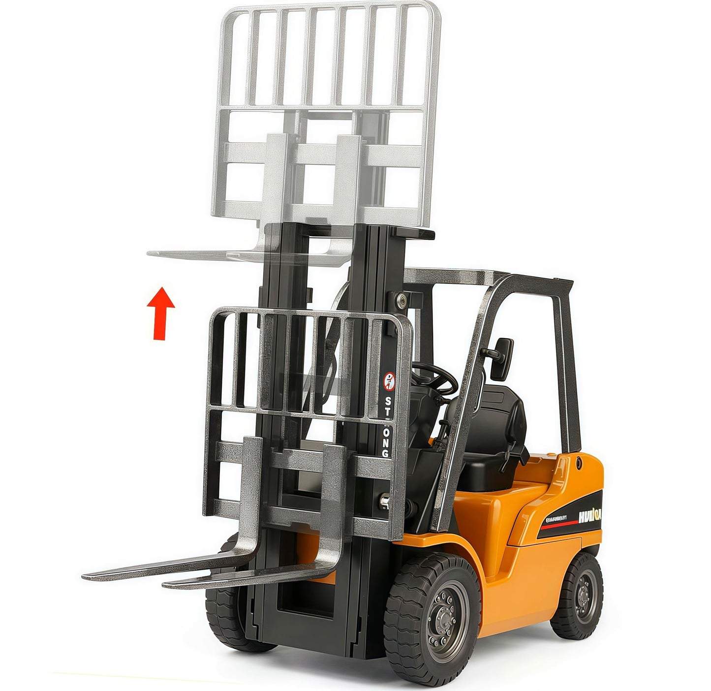 Forklift Truck Toy With Moveable Joint, 1:50 Scale Diecast Warehouse Lifting Vehicle For Kids, Forklift Toy, Alloy Fork Truck Mo