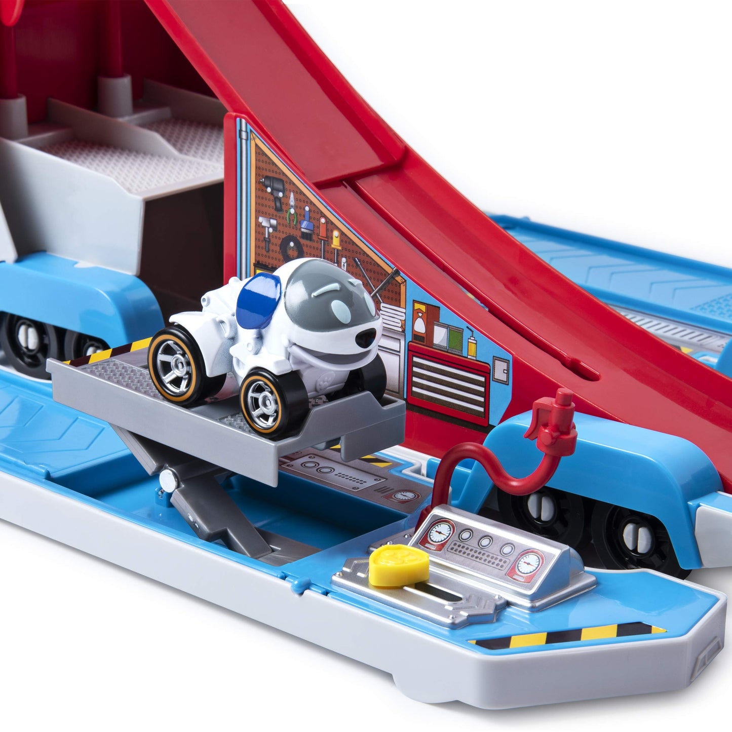 Paw Patrol, Launch   N Haul Paw Patroller, Transforming 2-In-1 Track Set For True Metal Die-Cast Vehicles