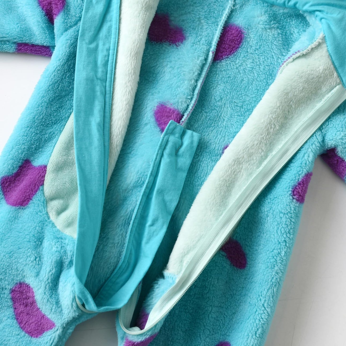 Oneflow Toddler Baby Girl Boy Halloween Costumes Fur Fleece Hooded Onesie Cute Infant Costume Outfit Clothes Gifts (Blue Monster