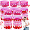 AXBMM 60PCs Valentine Bracelets Rubber Bulk Valentine's Day Heart Silicone Wristband Valentines Day Accessories for Valentines D