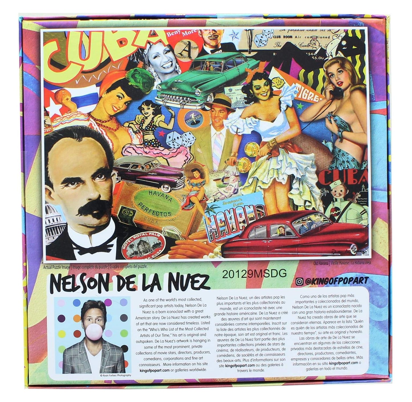 The Canadian Group 1000 Piece Jigsaw Puzzle - Nelson De La Nuez King of Pop Art, Cardboard, Old Havana Design