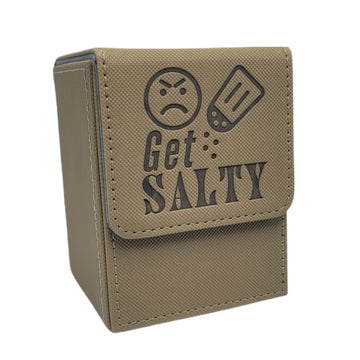 JGFinds KeenClover Card Deckbox for CCG TCG, Holds 100-115 Sleeved Cards, PVC Free Deck Box (Get Salty)