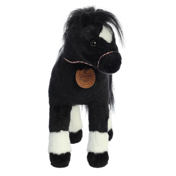 Aurora® Black Appaloosa Stuffed Animal - 13" Realistic Polyester Toy, Model 14479, Imaginative Play