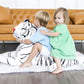 Melissa & Doug Giant Siberian White Tiger - Lifelike 5ft Plush Stuffed Animal for Ages 3+, Extra Large White Tiger Toy